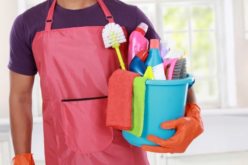 Cleaning a tiled or hard floor surface in an Oho property