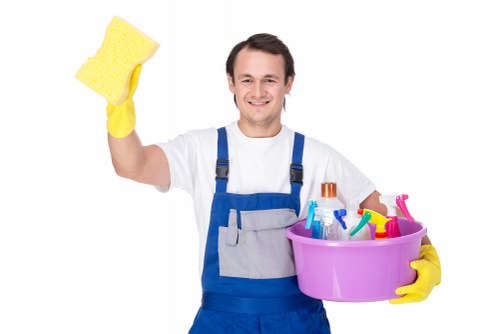 Cleaners Oho sustainability team sorting recyclable cleaning materials