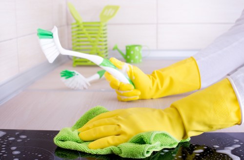 Local cleaning team working in an Oho property